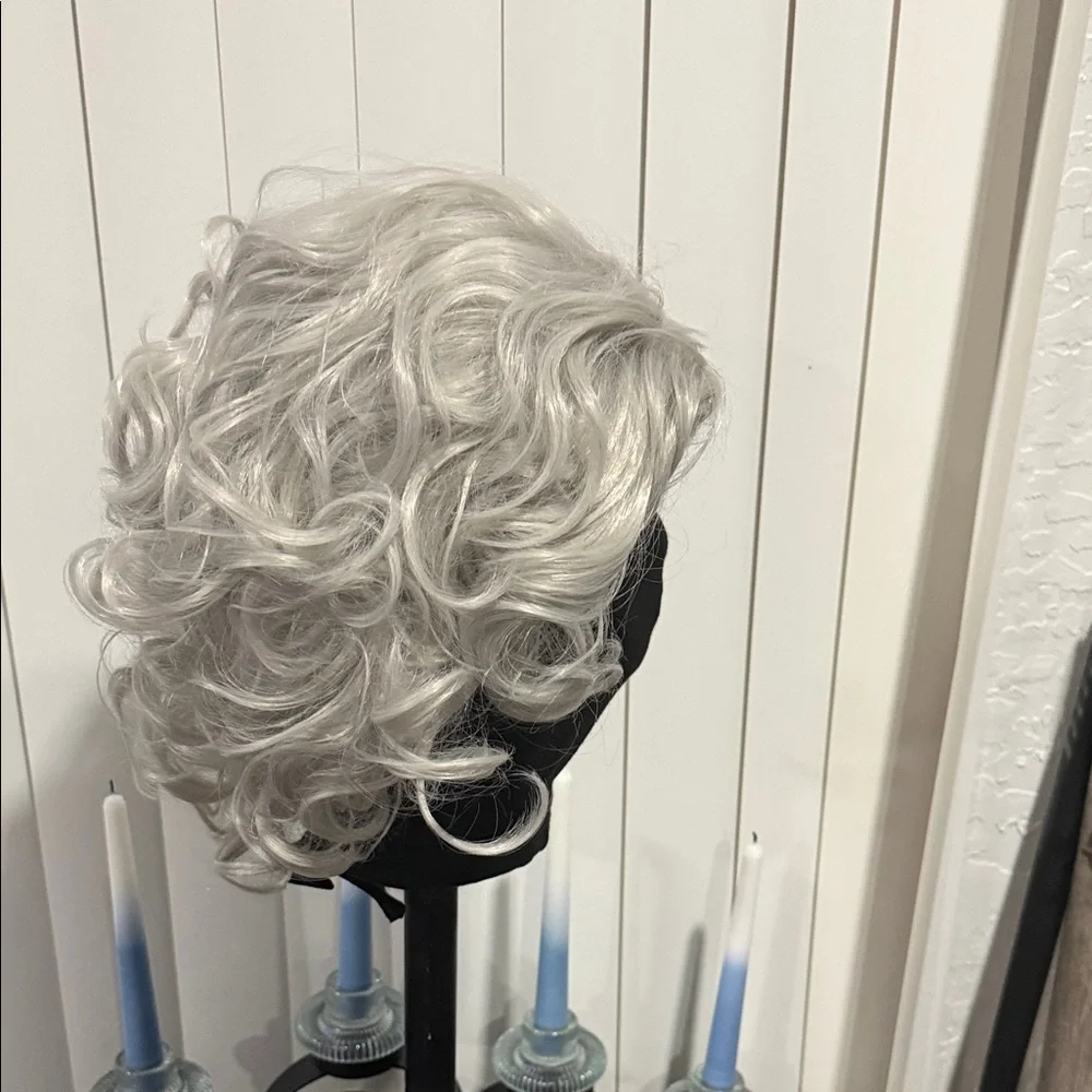 Elegant Silver Curly Wig - Picture 2 of 4